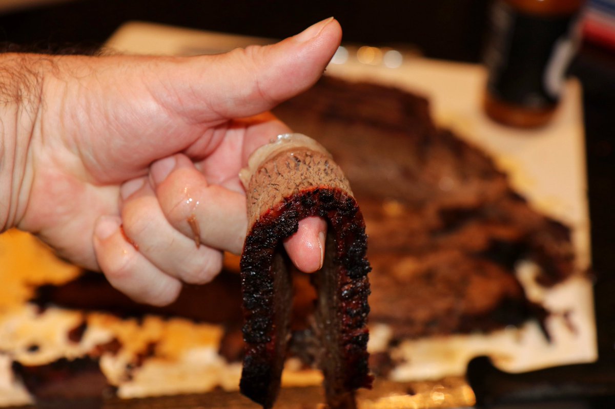 Finished <a href="/SherWagyu/">Vicki Sher</a> Brisket. Tender, moist and delicious. 8 hours on the <a href="/PitBarrelCooker/">Pit Barrel Cooker Co</a> #bbq #barbecue #brisket # Wagyu #Beef #uds