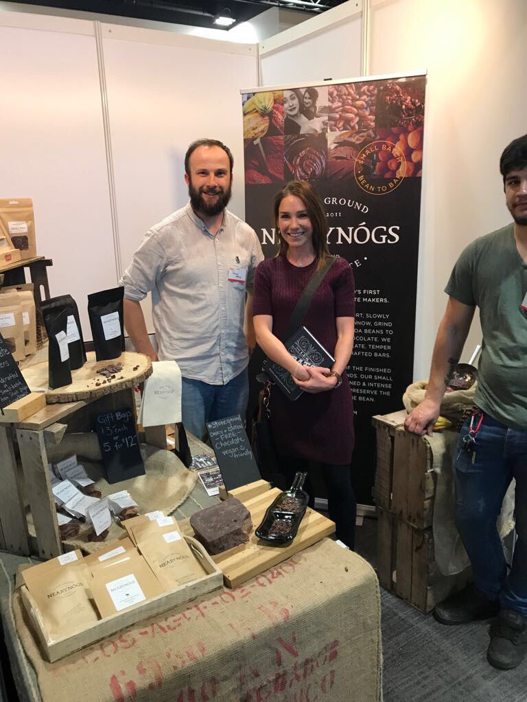 littlebigfishco's tweet photo. Lovely to meet these #local lads yesterday @NearyNogsChocs @BBCGoodFoodShow Beautiful &amp; #ethically produced #chocolate &amp; on our #dessert #menu 😍👏 https://t.co/qQ2sgg2B2m