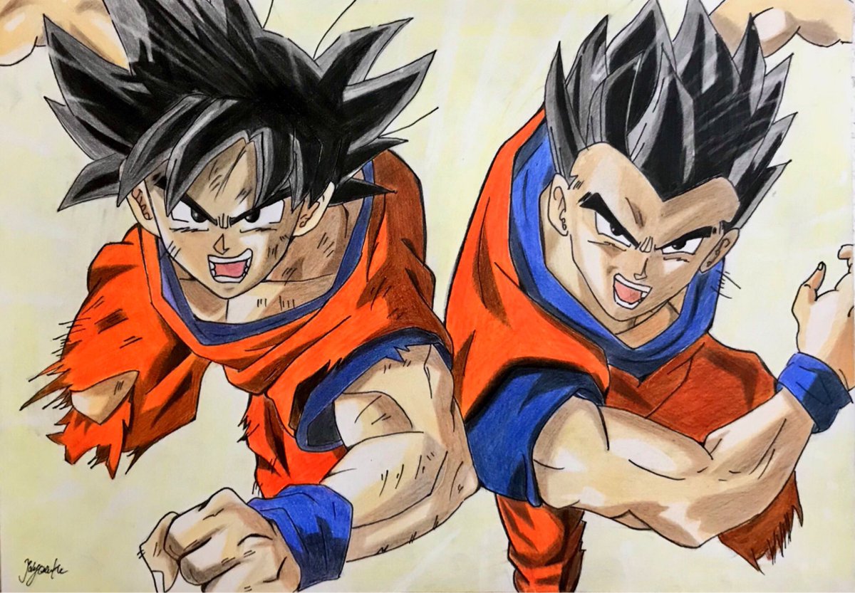 ট ইট র キョロちゃん ドラゴンボール超の悟空 悟飯書きました ドラゴンボール超 悟空 悟飯 絵描きさんと繋がりたい 模写 色鉛筆 いいねお願いします リツイートした人フォロー