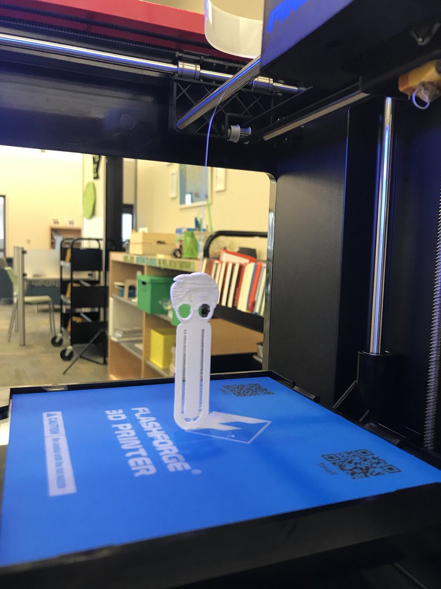 IMS_Library's tweet photo. 3D printing in action with my Harry Potter book mark! #imslibrary #imsreads #innovationms #ocpsreads https://t.co/5XXUH2wP2f