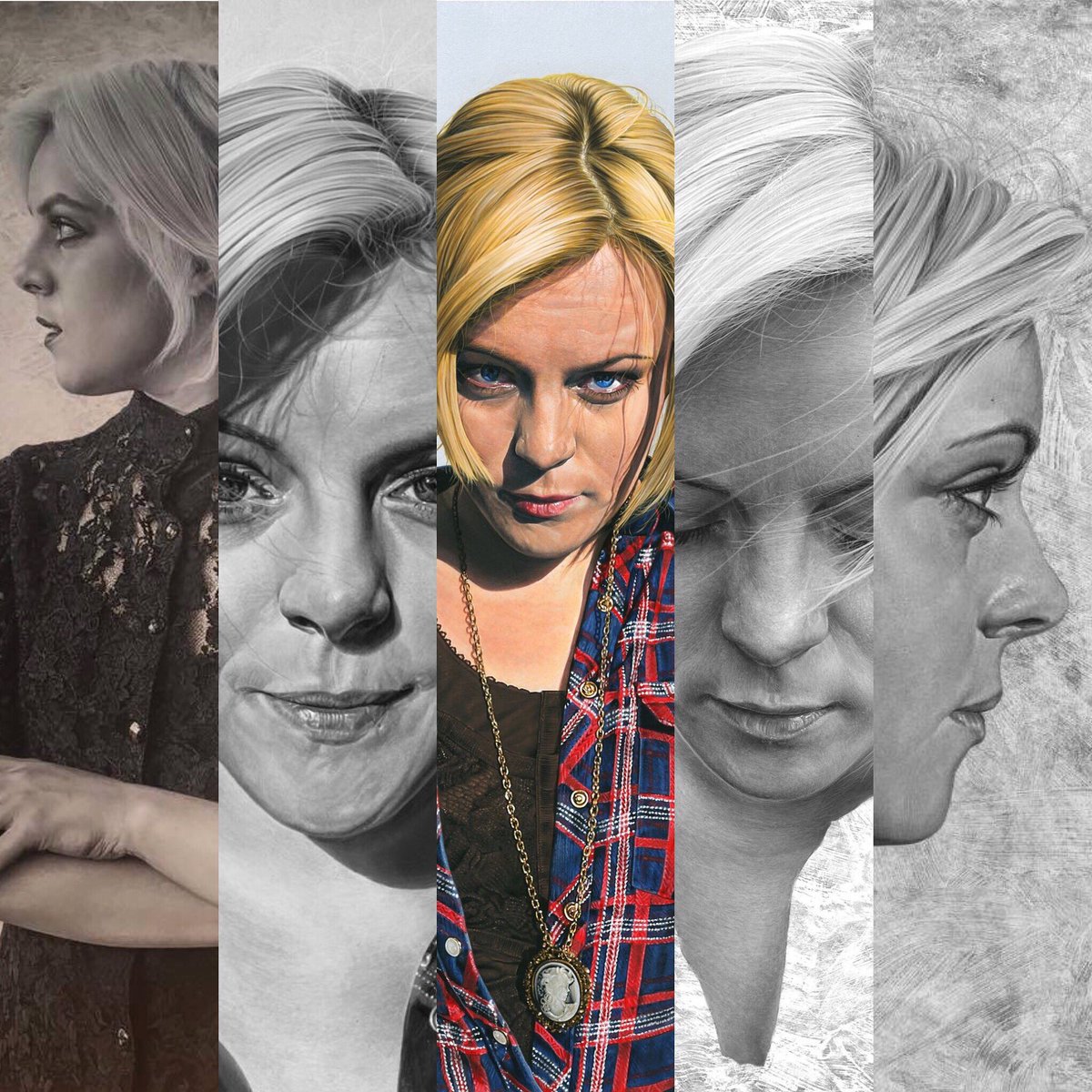 One woman, 5 paintings @ChescaMagee #portraitnovember #paintings #artistsontwitter #artisttwitter