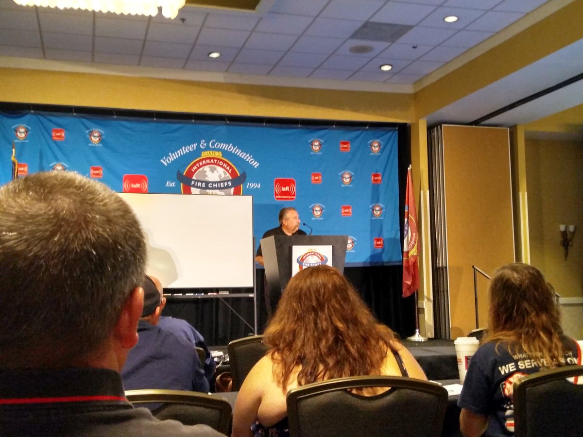 IAFC_VCOS's tweet photo. .@NFFF_News discussing the need to get more engaged with the issue of firefighter occupational cancer. #Sun2017 https://t.co/3bSW7nujhX