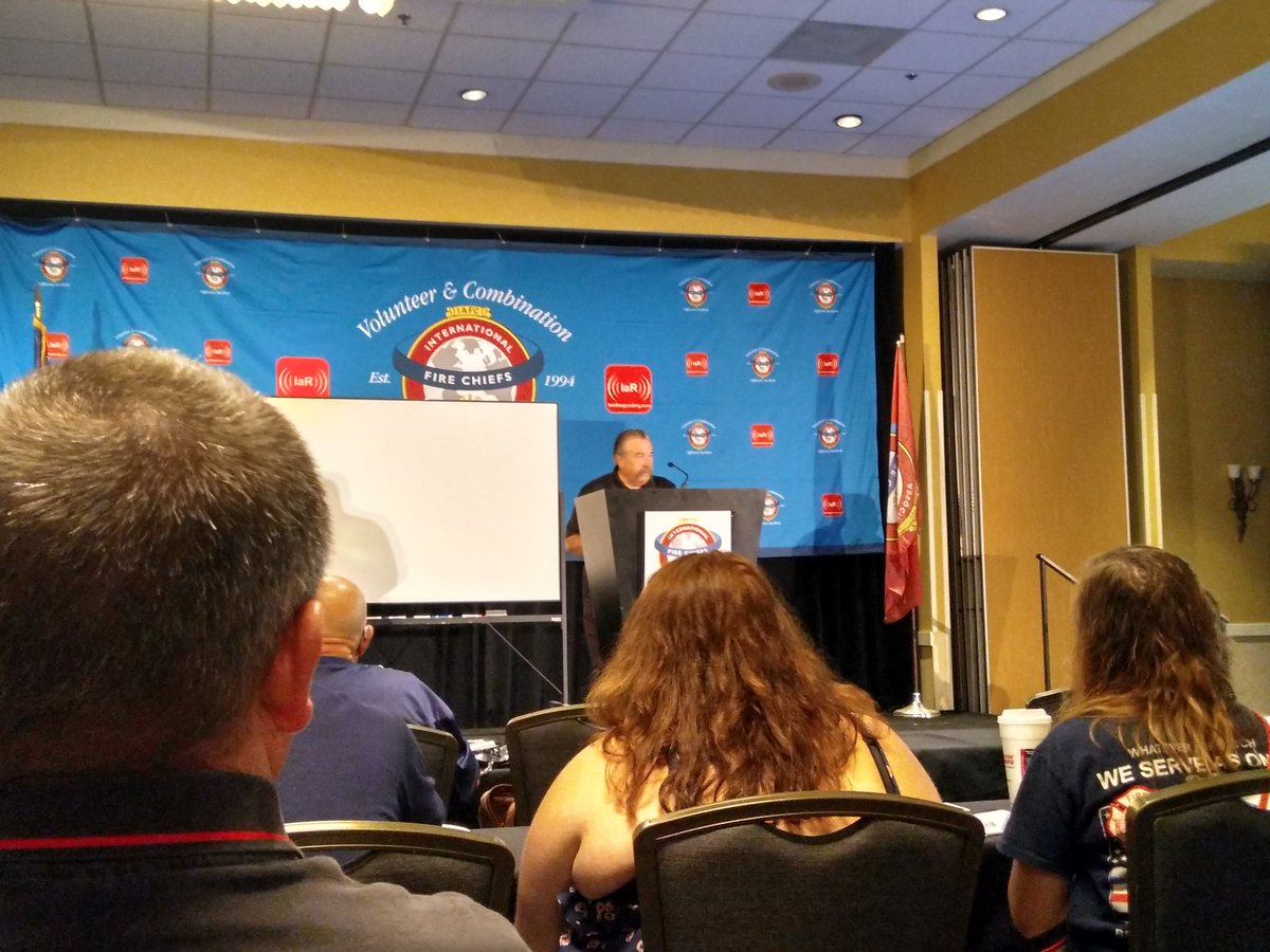 IAFC_VCOS's tweet photo. .@NFFF_News discussing the need to get more engaged with the issue of firefighter occupational cancer. #Sun2017 https://t.co/3bSW7nujhX