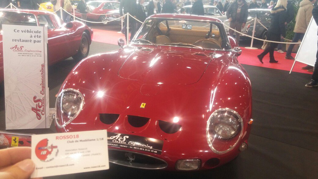 Rosso18Models's tweet photo. Le @Salon_EpoquAuto  c'est aussi une très belle exposition de #Ferrari pour les 70 ans. Ici la 250 GTO  # 3725GT . #Epoquauto2017 https://t.co/QTw9uJR7yv