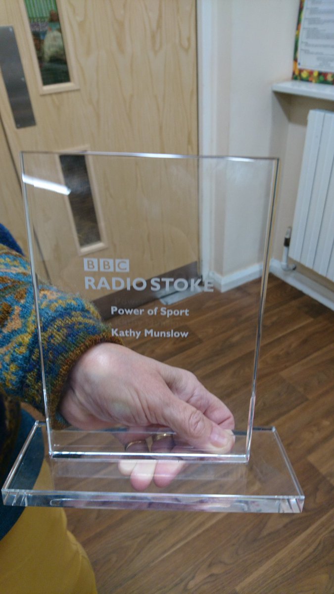 StaffsCC's tweet photo. 🎉 Congratulations to our wonderful Kathy Munslow on winning the @BBCRadioStoke  Power of Sport award for her outstanding and inspirational contribution to sport! In the summer Kathy cycled over 150 miles across France 🇫🇷 raising money for @SSAFA. We couldn't be prouder! 🎉 https://t.co/mLMzQPfjkl