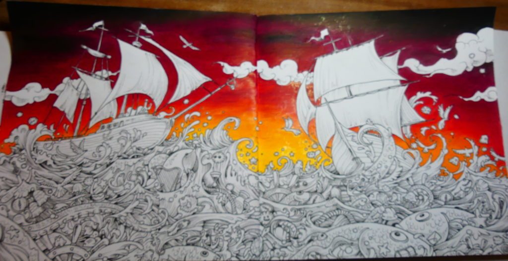 Gedankenschild's tweet image. Tutorial - Sonnenuntergang
#howtocolor #adultcoloring #tutorial #prismacolor #sunrise yvis-malerei.de/2017/11/12/tut…