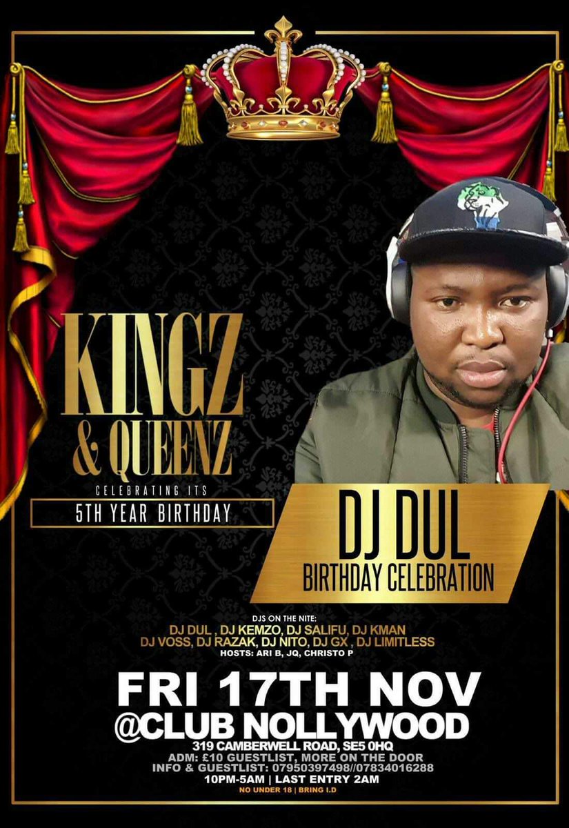 SaloneMama's tweet photo. @djdul #Birthday #celebrating this #Friday 17th Nov @ Club Nollywood SE5 07950397498 https://t.co/qk9faTeZwT