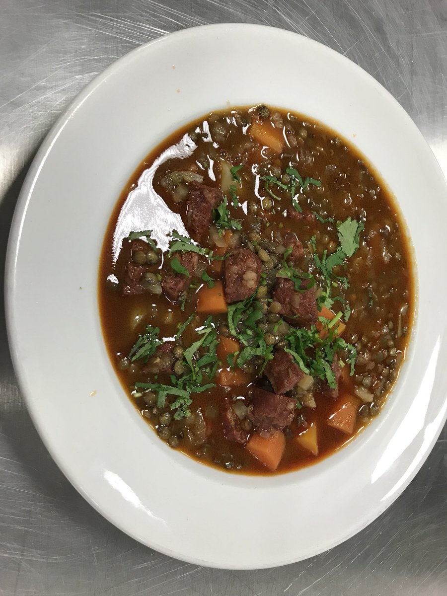 R2Rkur's tweet photo. Last class this block Chorizo&amp;Puy lentil soup and Spinach ginger&amp;chickpea stew:) @CofGCollege @cheffess2002 @WMccurrach https://t.co/WO3UsfjEM6