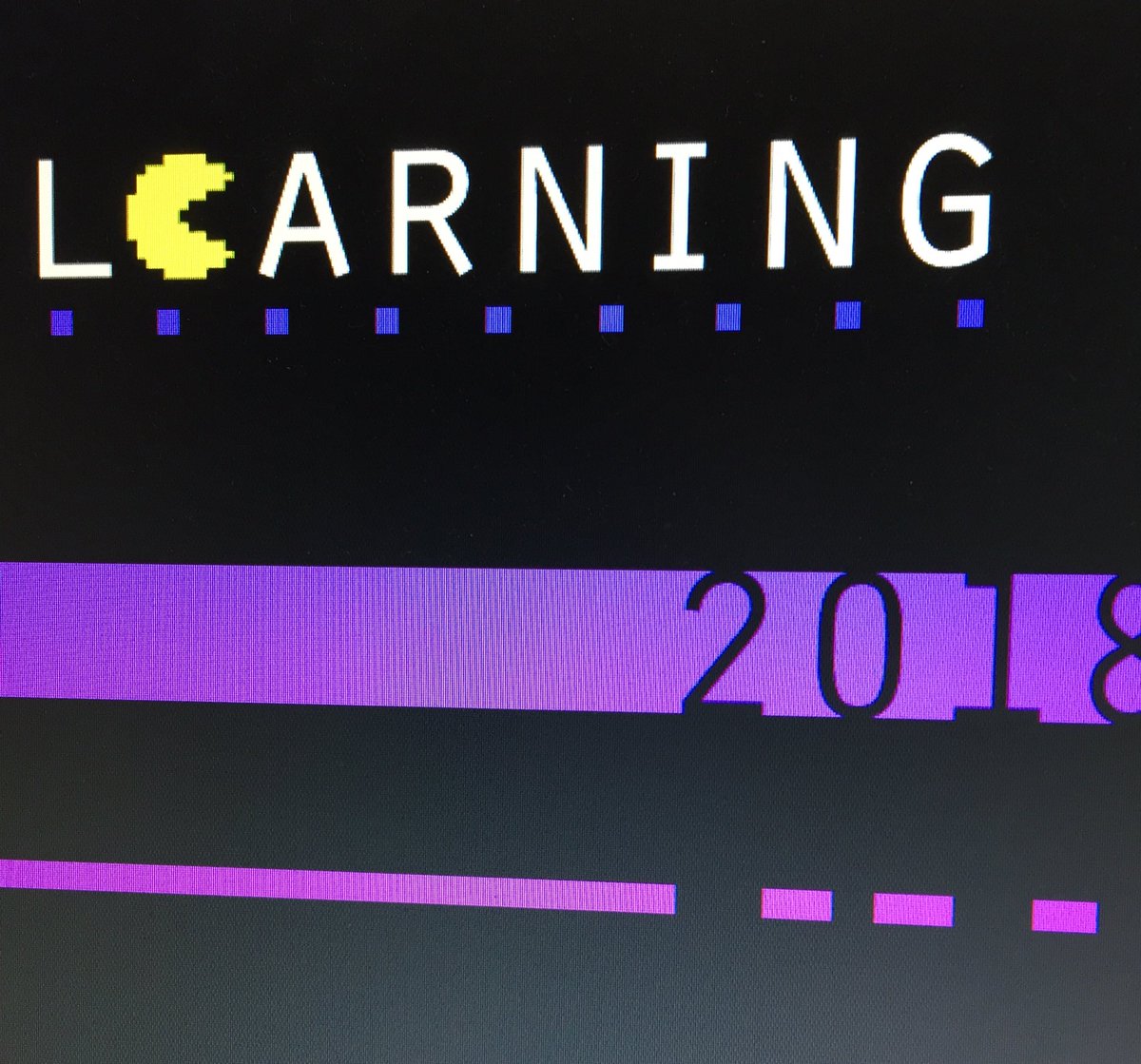 playlearnconf's tweet photo. The future is bright: the future is purple... #playlearn18 https://t.co/tSueSIzIQt