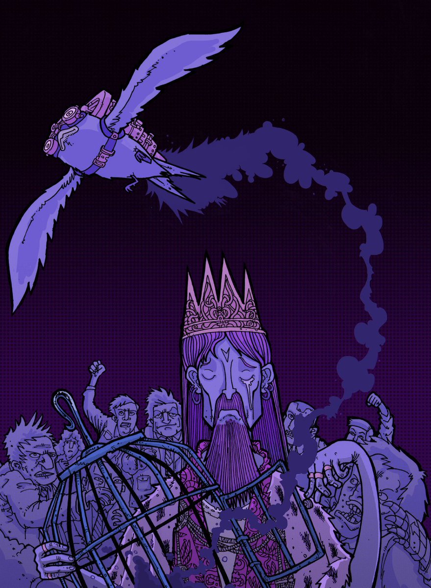 thunderchilde's tweet photo. Coloured in version of page 1 of my  #inktober comic. I'm looking forward to seeing how the rest of the pages look. https://t.co/G5NVn0hR1W