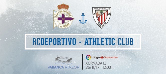 👉 SORTEO de dúas entradas dobres de Tribuna para o <a href="/RCDeportivo/">RC Deportivo</a>-Athletic (26/11. 12h) Que tes que facer? Ser seguidora/or do noso perfil e facer RT a este chío antes do venres 17 ás 12h. Logo faremos o sorteo e porémonos en contacto coa persoa gañadora.