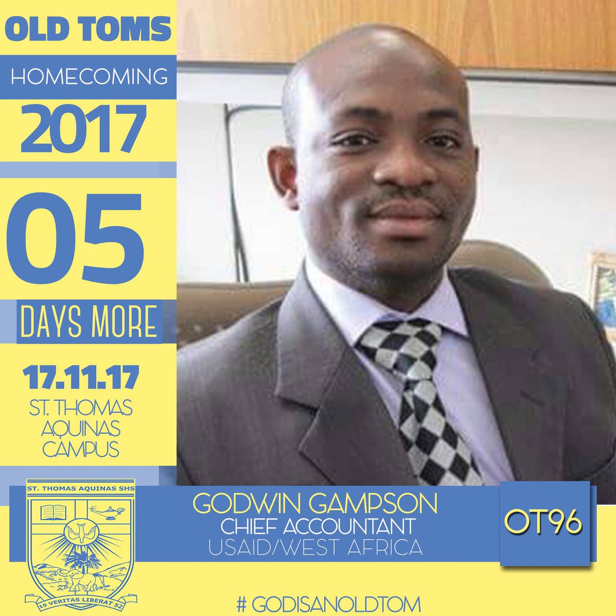 OldTomsOfficial's tweet photo. 5 Days to go. Shouting out to Old Toms.
#Back2Cantonments
#GodIsAnOldTom
#Back2OurRoots https://t.co/7FUg8osHIr