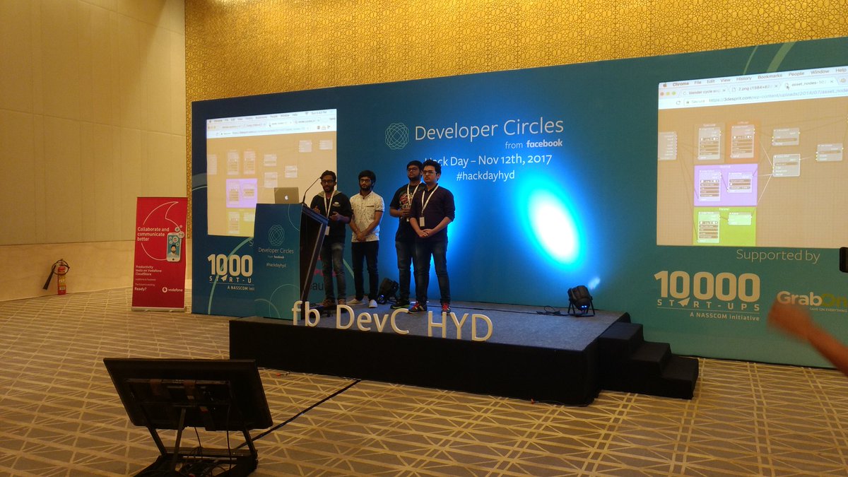 vjbawra's tweet photo. Student team from @iiit_hyderabad pitching their solution at #hackdayhyd https://t.co/m2plhnQvqa