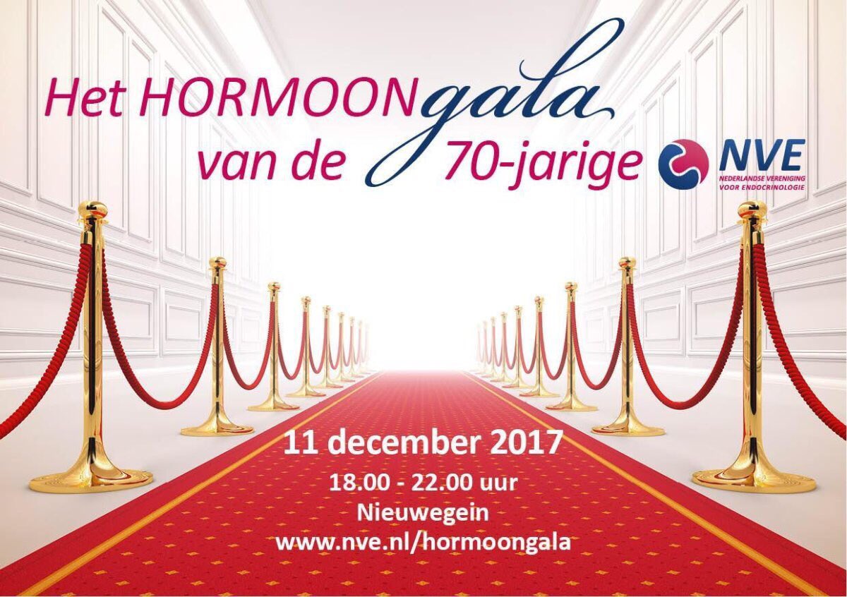 Ned Ver v Endocrinologie bestaat 70 jaar. Daarom welkom op 11/12 op het 1e Hormoongala. Aanmelden nve.nl/hormoongala <a href="/ErasmusMC/">Erasmus MC</a> <a href="/HypofyseNieuws/">Hypofyse Stichting</a> <a href="/BijnierNet/">BijnierNET/ Adrenals.eu</a> <a href="/NVEndo/">NVE</a> <a href="/schildklier/">SchildklierNL</a> @Obesinfo <a href="/DiabGeneeskunde/">Diabetesgeneeskunde</a>
