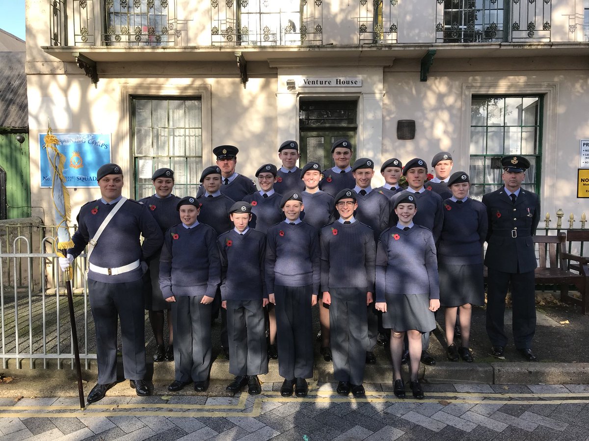 This morning the squadron paraded in Herne Bay as part of Remembarance Sunday commemorations that are happening up and down the country. The parade was made up of the towns Army, Air and Sea Cadets as well as ex servicemen and other groups from the town.