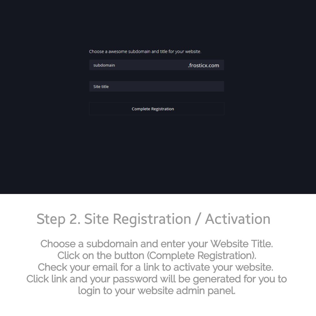 qwikwebsite's tweet image. Step 2. Site Registration / Activation