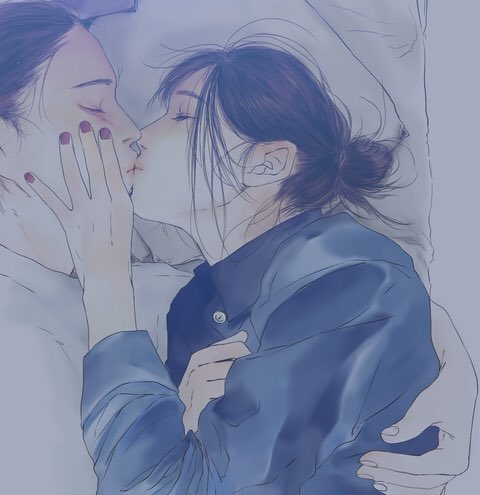 あの、こうちゅーしてる口の先を繋げて描くのがとても好き 