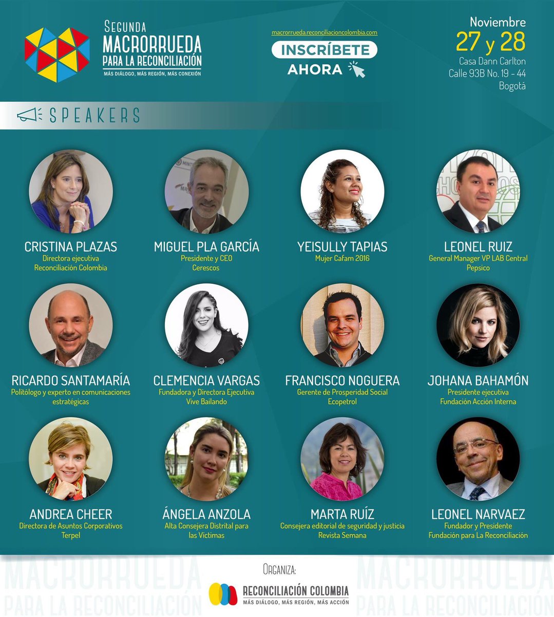 centromemoria's tweet photo. 📆| La #MacroR es un espacio para fomentar acciones conjuntas que promuevan la reconciliación. #ConexiónTransformadora. @AnzolaDeToro estará presente hablando de reconciliación en #Bogotá. Inscríbete 👉 https://t.co/akFzJScJA2 https://t.co/5wEWlL4aqF