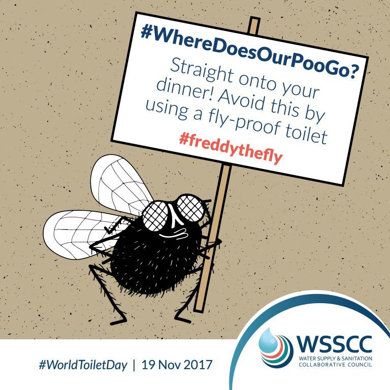 SHFund__'s tweet photo. Don’t eat shit! Use a fly-proof toilet! #odfworld #WorldToiletDay #WhereDoesOurPooGo https://t.co/lAEAla31Za