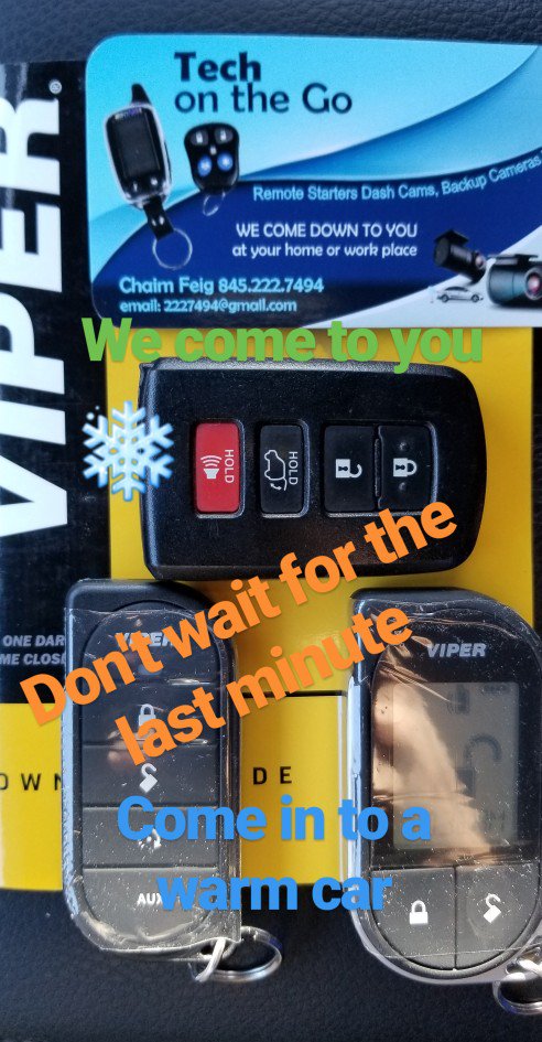 MonseyAlerts's tweet image. Ad Come into a warm car in the morning, get your remote starter today don't wait for the last minute we come down to you 
Call 917-634-6646