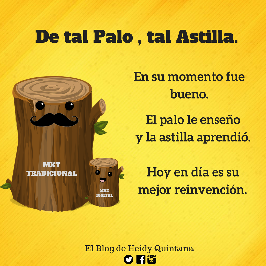 De tal palo tal astilla , lo importante es ir mejorando y dejando buen legado. #elblogdeheidyquintana #marketeraguayaca