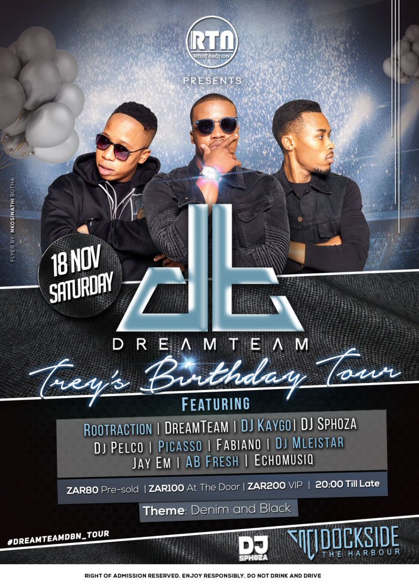 RooRoo_DJ's tweet photo. #DreamTeamTourPE the official festive season kick off!! @DreamTeamdbn https://t.co/Nwx0jBxofs