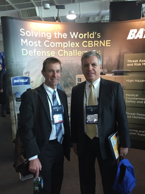 Battelle's tweet photo. Thanks to everyone who came to see us this week at #CBRNEConvergence2017. We enjoyed catching up with friends and colleagues and talking #REBS #HERLA #RiskAssessment #DroneDefender #Canine https://t.co/L8aVR60Ljj https://t.co/FhFsXg2LUJ