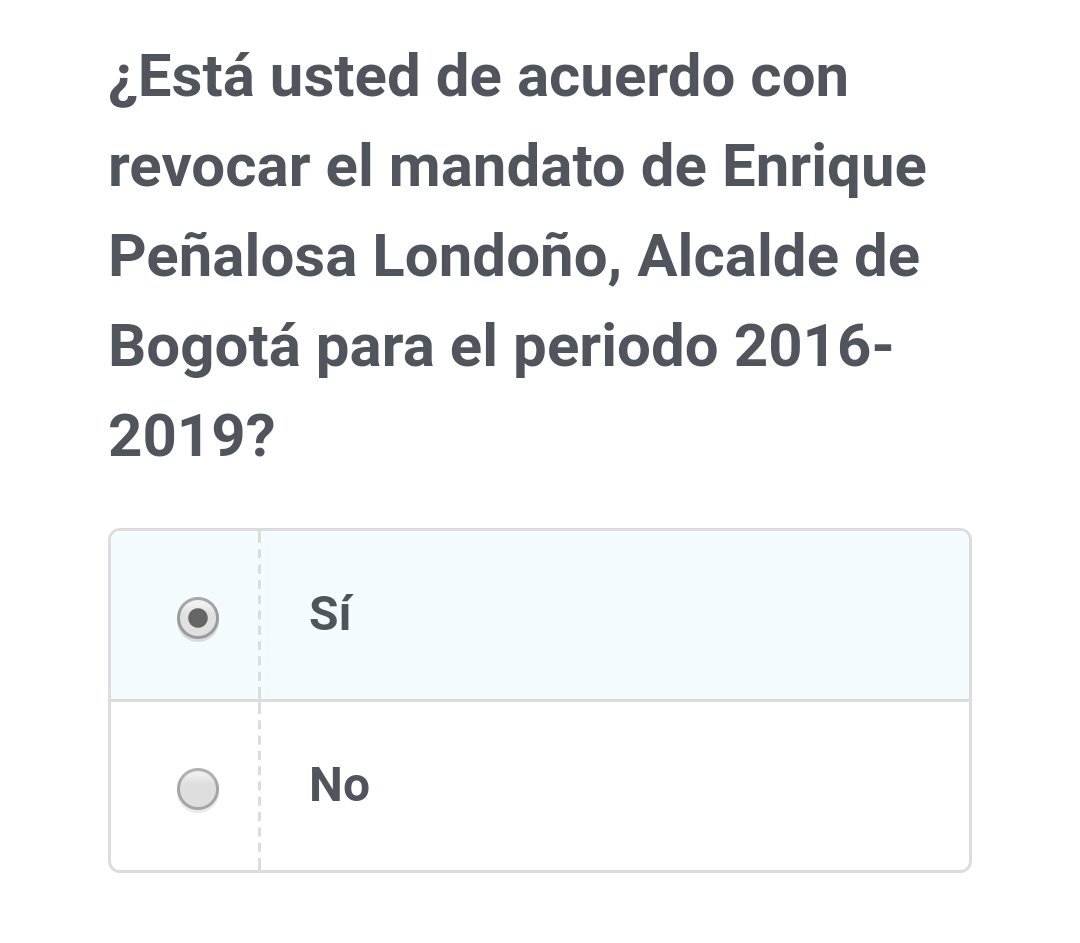mjsarmientoa's tweet photo. Ya voté SÍ en https://t.co/EM8qA8Ym6z para revocar a @EnriquePenalosa. Votemos y exijamos que el Consejo Nacional Electoral no enrede más la revocatoria. https://t.co/mc89mFE88w