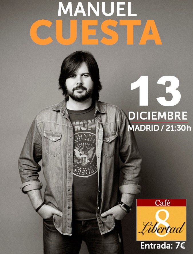 ¡Próximos encuentros! 

CÁCERES Viernes 17 Nov. a las 19.00h en el Archivo Histórico Provincial. 
Junto a Pablo Guerrero, Expo de Enrique Cidoncha. 

SEVILLA Sábado 25 Nov. a las 21.30h en <a href="/LaSalaSVQ/">la Sala</a> con <a href="/Bruno_sotos/">Bruno Sotos</a> 

MADRID Miércoles 13 Dic. a las 21.30 en <a href="/libertad8cafe/">Café Libertad 8</a>