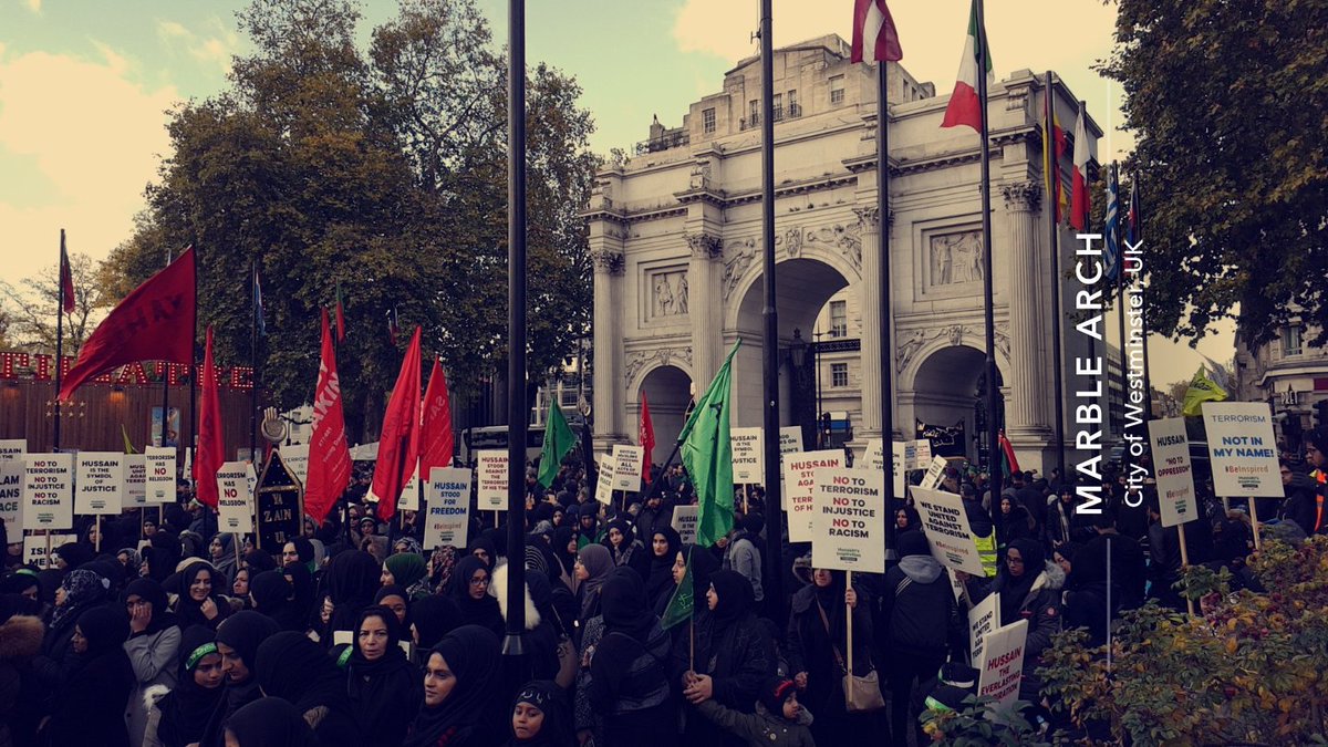 A4BAS's tweet photo. Yet another successful #ArbaeenUK Procession held in Central London, spreading the message of global peace and social justice. #HussainInspires #LestWeForget #BeInspired https://t.co/JeKuvxIqsa
