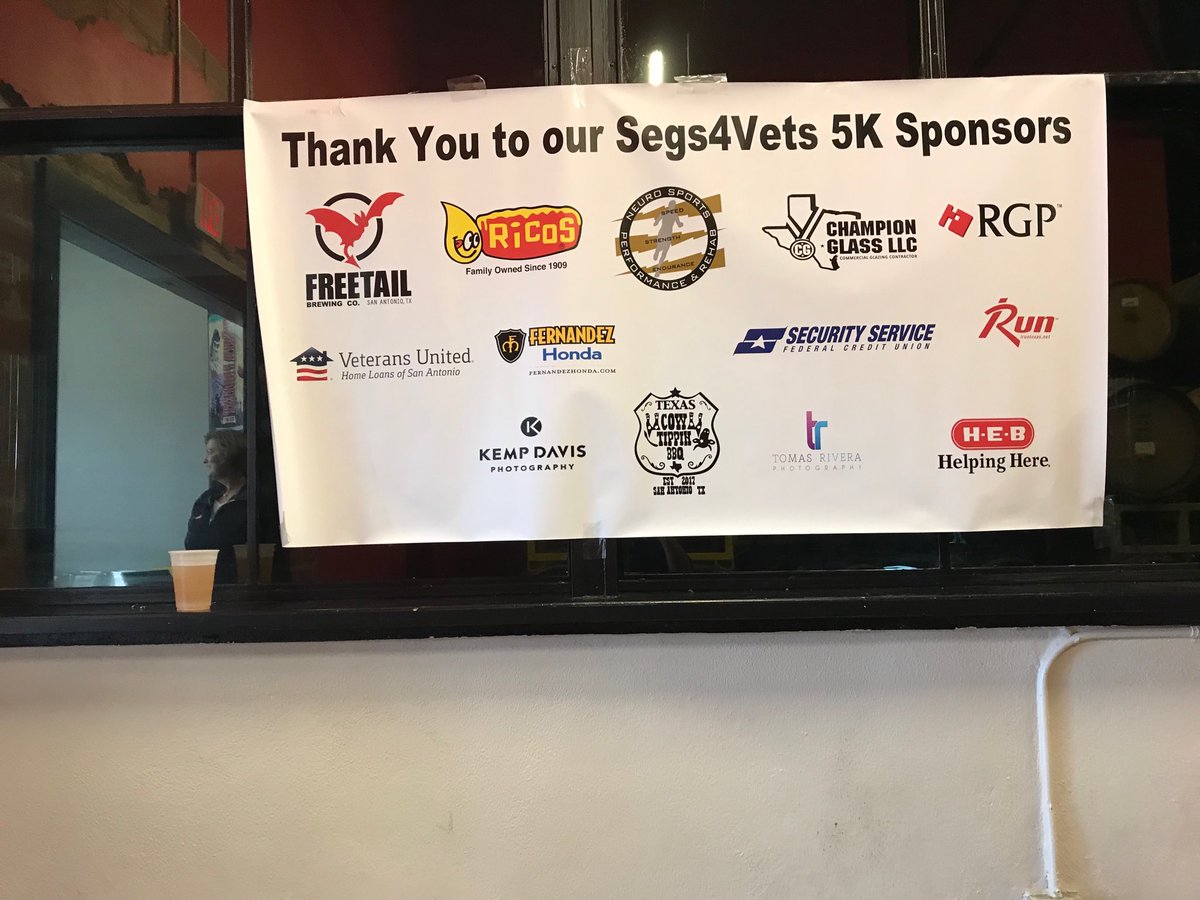 Thank You #Segs4Vets5K Sponsors and Participants