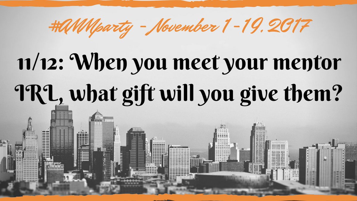 Oliverika's tweet image. 11/12: When you meet your mentor IRL, what gift will you give them? #AMMParty #authormentormatch