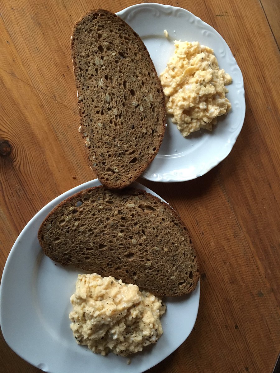 catekonroy's tweet photo. @GordonRamsay first time scrambled eggs trying to follow your recipe- what do you think ? https://t.co/IvTwkzRKQr