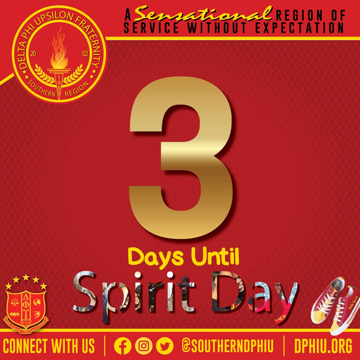 DPhiUSouthern's tweet photo. Only 3 more days until the sensational brothers of the Sensational Southern Region step owt in their sensational gear. #southernspiritday #dphiu1985 https://t.co/xwuvWHwZAc