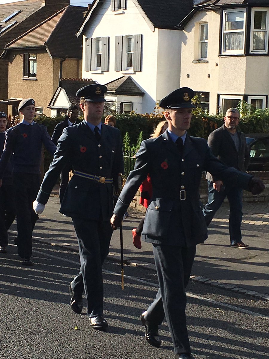 2324 (Chigwell) Squadron at the Loughton Memorial Parade from the Royal British Legion. Well done to all the cadets