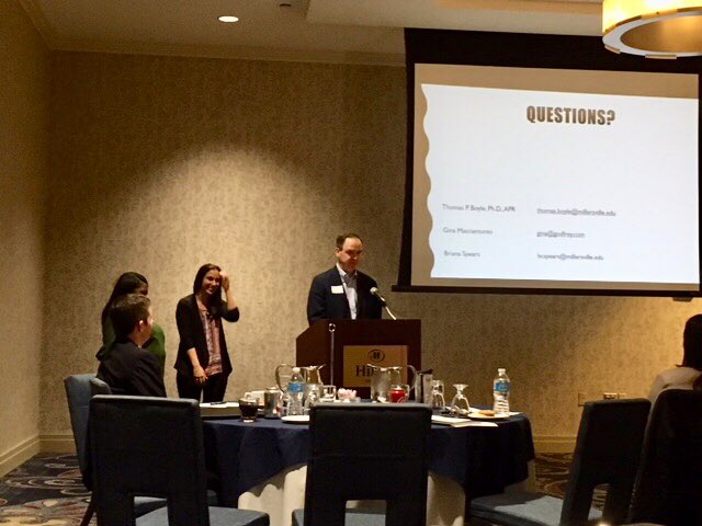 mvilleprssa's tweet photo. Our president Briana Spears, our faculty advisor Dr. Boyle, and PRSSA alumni Gina Masciantonio spoke at the PRSA Mid-Atlantic District Quick Start for Chapter leaders. The topic was the importance of maintaining a good relationship between PRSA host chapters and PRSSA chapters. https://t.co/ALtTy28bwa
