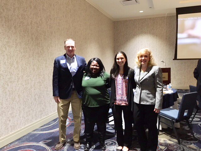 mvilleprssa's tweet photo. Our president Briana Spears, our faculty advisor Dr. Boyle, and PRSSA alumni Gina Masciantonio spoke at the PRSA Mid-Atlantic District Quick Start for Chapter leaders. The topic was the importance of maintaining a good relationship between PRSA host chapters and PRSSA chapters. https://t.co/ALtTy28bwa