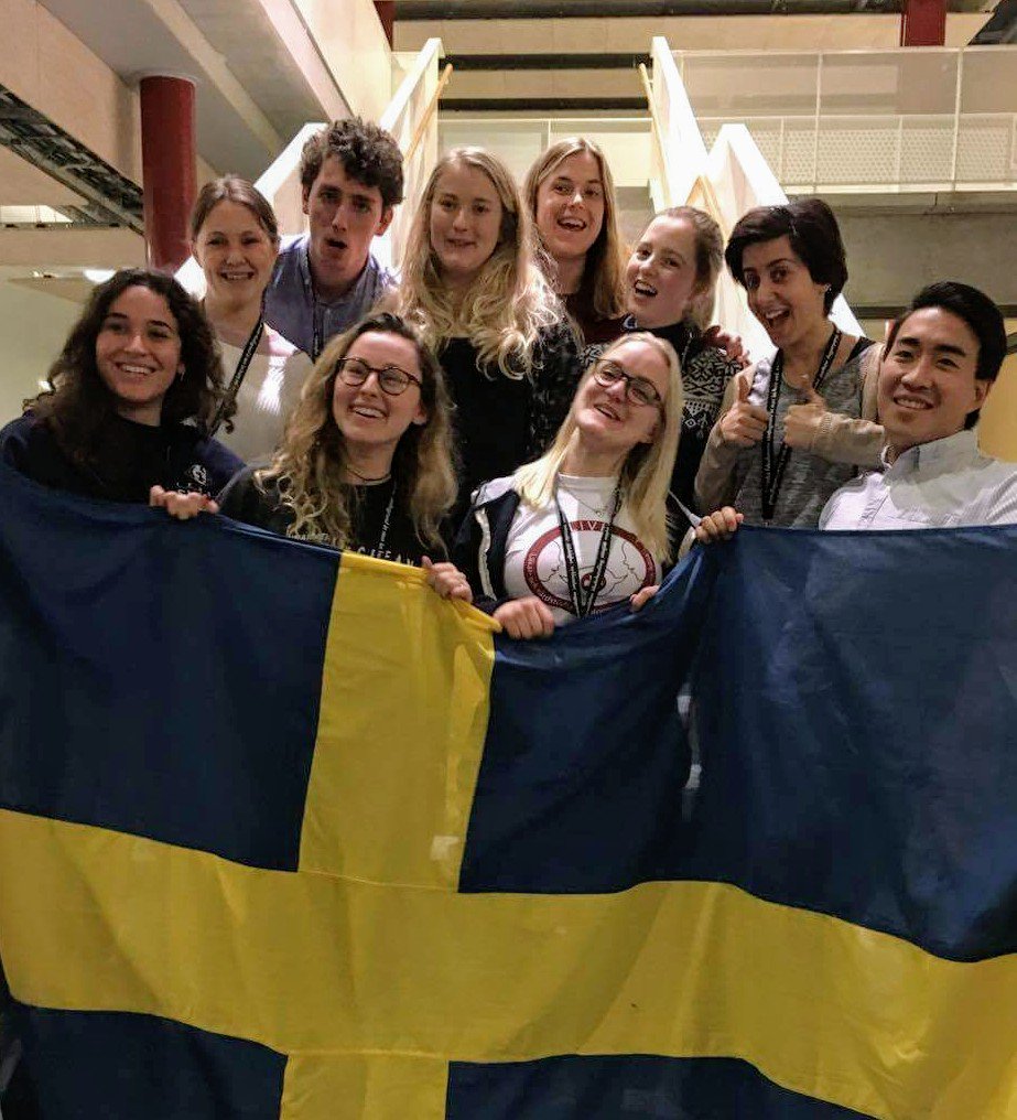 IFMSASweden's tweet photo. Here is finally pictures (with great lighting) of our #FINOtastic Swedish Delegation!

We wish to send our warm thank you to the amazing organizing committee, trainers, lecturers and of course our fellow delegates from @FiMSIC, NMSA, @IMCCdk and IMSIC! https://t.co/zAE23NdEZB