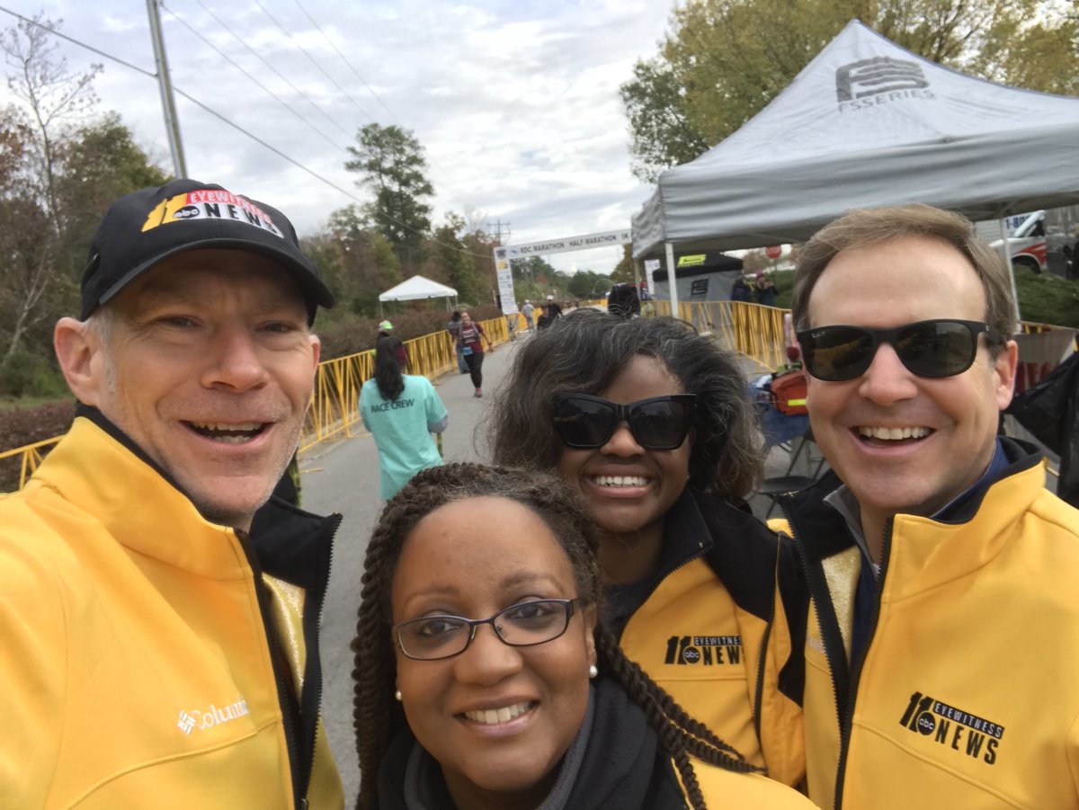 DanielsABC11's tweet photo. Good morning from the #RDCMarathon #ABC11Together proud to be sponsoring inaugural Durham Marathon. https://t.co/2yrX3YdwAg