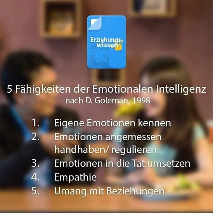 erziehungswissn's tweet photo. Die 5 Fähigkeiten der emotionalen Intelligenz nach D. Goleman, 1998 https://t.co/WihYhUbQTB