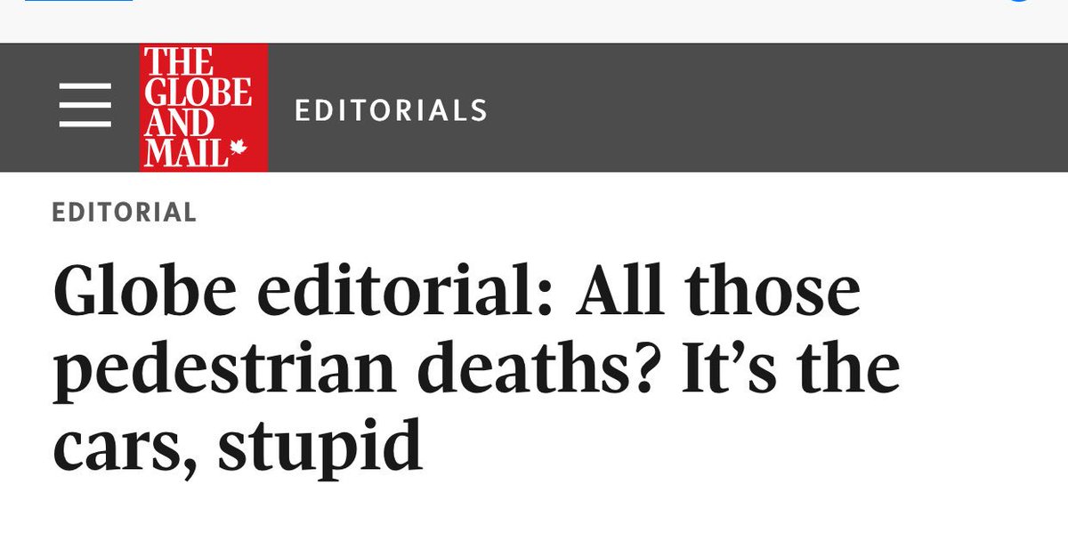 BrentToderian's tweet photo. “If you want to save pedestrian lives, slow down the vehicles. Install more crosswalks. Add speed bumps. Lower speed limits. Widen sidewalks. Narrow roads.”

Any questions?

HT @globeandmail https://t.co/rSR9zJYS5Q https://t.co/XXIG3F5zkS
