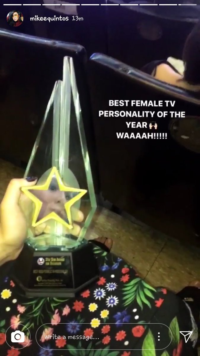 Roelyn06's tweet photo. Congrats Ate @mikeequintos for your frist BESR FEMALE TV PERSONALITY OF THE YEAT MORE AWARDS ATE MIKEE @MQSweeties @mikeequintos https://t.co/DAORLXQkmQ