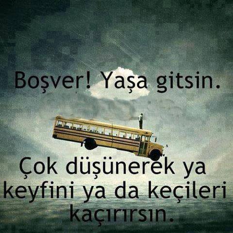 Boşver! 
Yaşa gitsin.
Çok düşünerek ya keyfini ya da keçileri kaçırırsın.

Mutlu Pazarlar