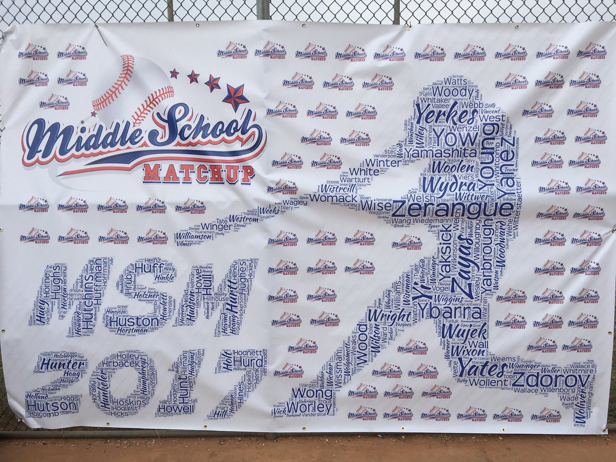 MSMTournament's tweet photo. Everyone make your way out to Shawnee and check out our new #msmbaseball 2017 name banner! #happybaseball https://t.co/bfFHPVTqR4