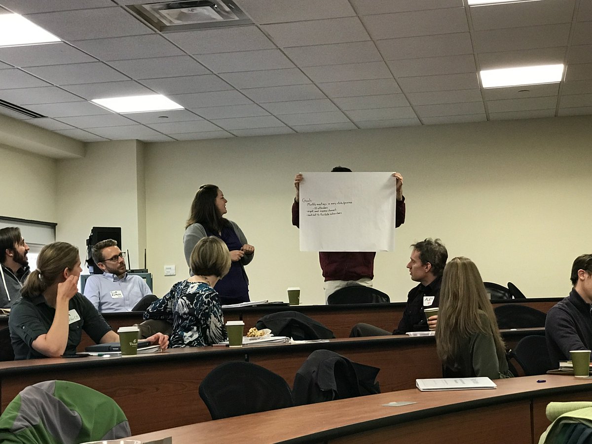 fairvote's tweet photo. Attendees formed regional groups and presented #RankedChoiceVoting goals for upcoming year. #FVSummit17 https://t.co/fkImhwSBZX
