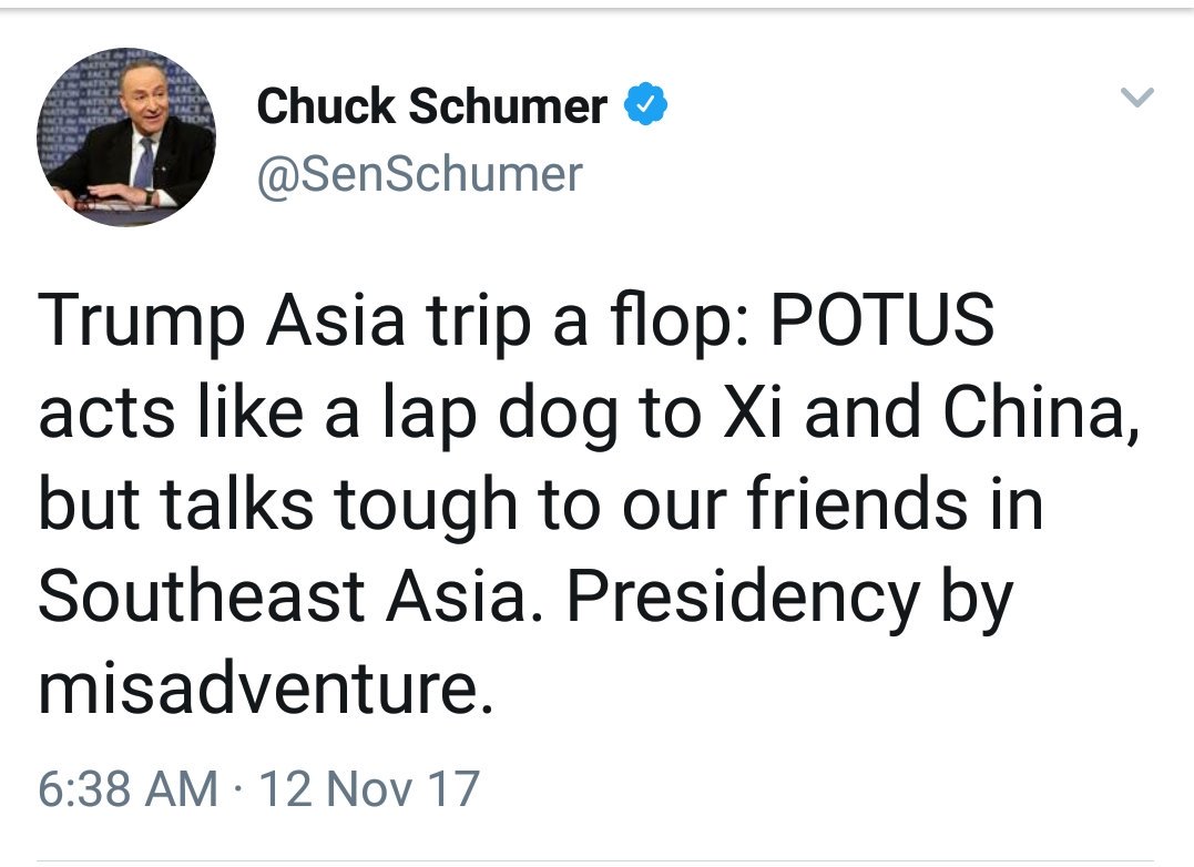 SallyMoore1234's tweet photo. I think after 10 months @SenSchumer needs to remember that #WeTheMiddleClass want you to do your job and not continue to insult #Trumpsupporters ad nauseum
Your child like tirades embarrass us around the world & you keep misinformation alive.
#DoYourJob #WeAreWatching https://t.co/WkCi5GVQQ5