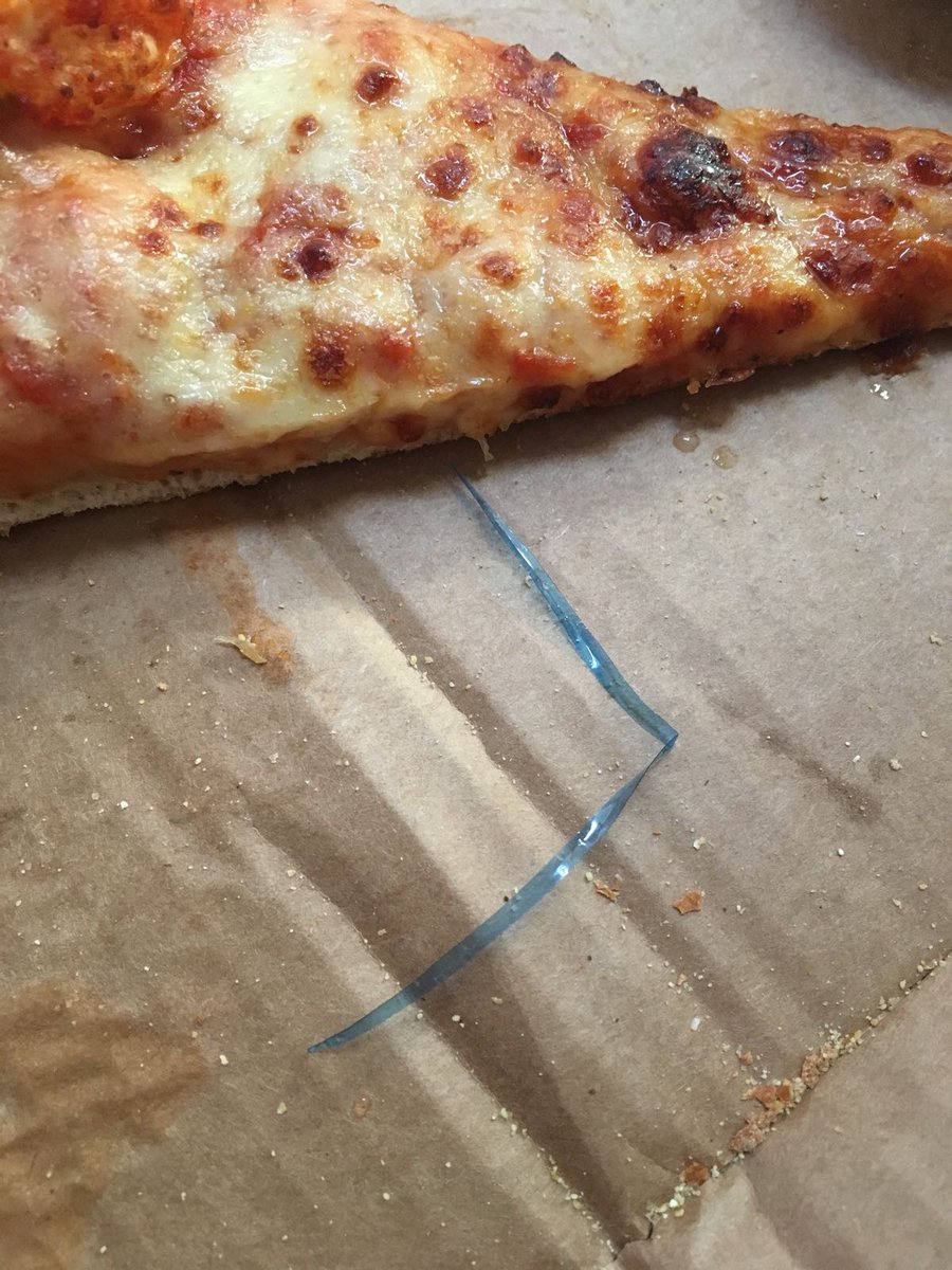 UkkDan's tweet photo. @Dominos_UK.... Thanks for the extra ingredient of blue plastic baked into my pizza today but not sure I enjoyed it https://t.co/hCjygDBpWH