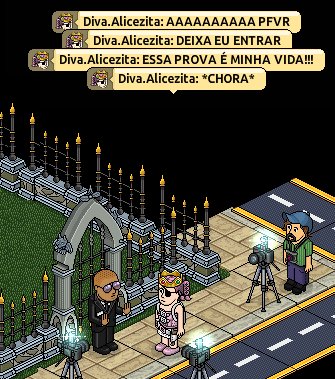 Eu to muito triste, fui flagrada chegando atrasada no enem do habbo #showdosatrasados2017