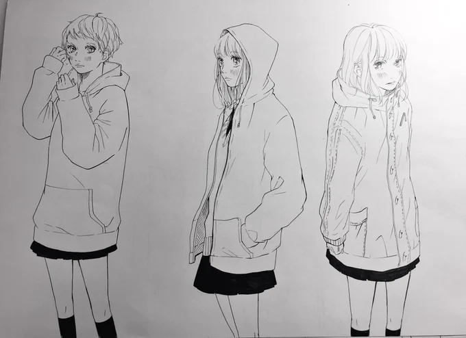 ペン練。
女子ども 