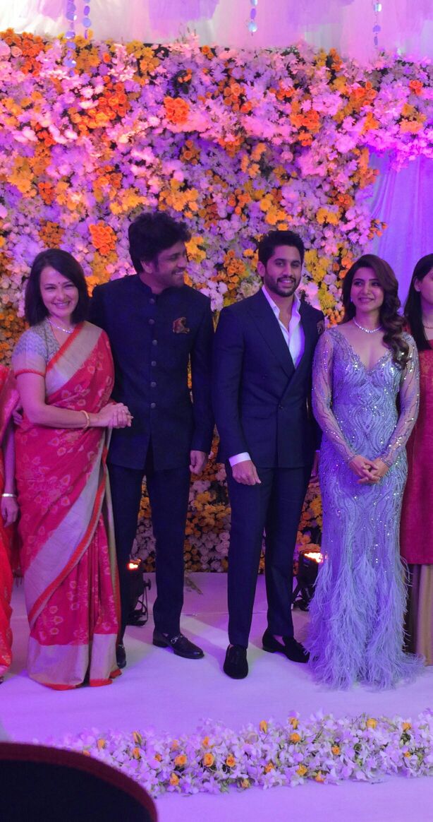 Inside pictures celebs attend Samantha and Naga Chaitanya wedding reception
